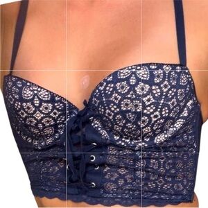 Victoria's Secret Blue Lace Bustier